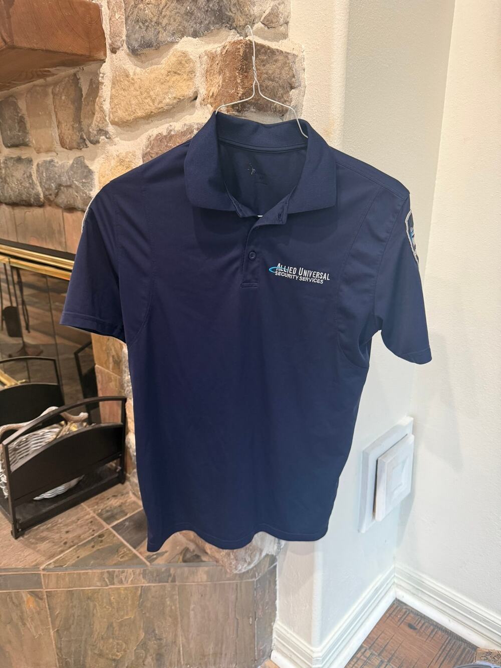 Allied Universal Security Services Navy Blue Security Polo Shirt Medium
